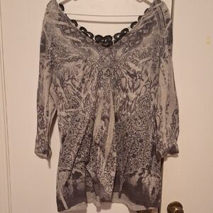 Elegant Gray Women's Top